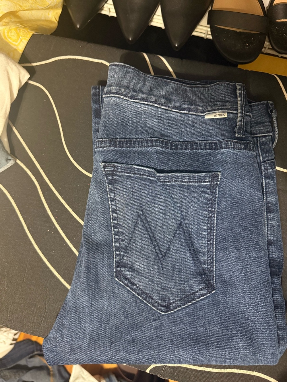 MOTHER Women's Dark Blue Skinny Jeans